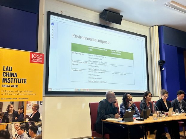 ZonesinAfrica's tweet photo. Our #ChinaWeek Panel on China's model of SEZs in Africa with Dr Charlotte Goodburn, Dr Jan Knoerich
@janknoerich and Dr Soumya Mishra.
We are extremely grateful to our brilliant discussants Prof Eka Ikpe @eka_ikpe of @ALC_KCL and Dr Obert Hodzi @oberthom of @LivUniPol for their very thoughtful comments and questions. #ChinaAfricaZones #ZonesofContention @lauchinainst