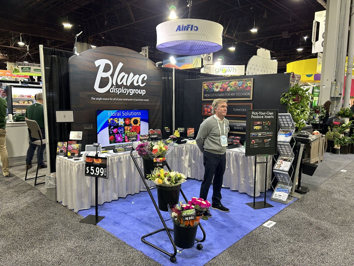 BlancDisplayGrp's tweet photo. We’re open and ready at the Global Produce &amp; Floral Show! 🌸🍎 Stop by Booth B2222 today to check out our new products designed to enhance your produce and floral departments. Don’t miss it! #GPFS24 #ProduceDisplay #Floral #BlancDisplayGroup #NewProducts https://t.co/JDjsToacNq