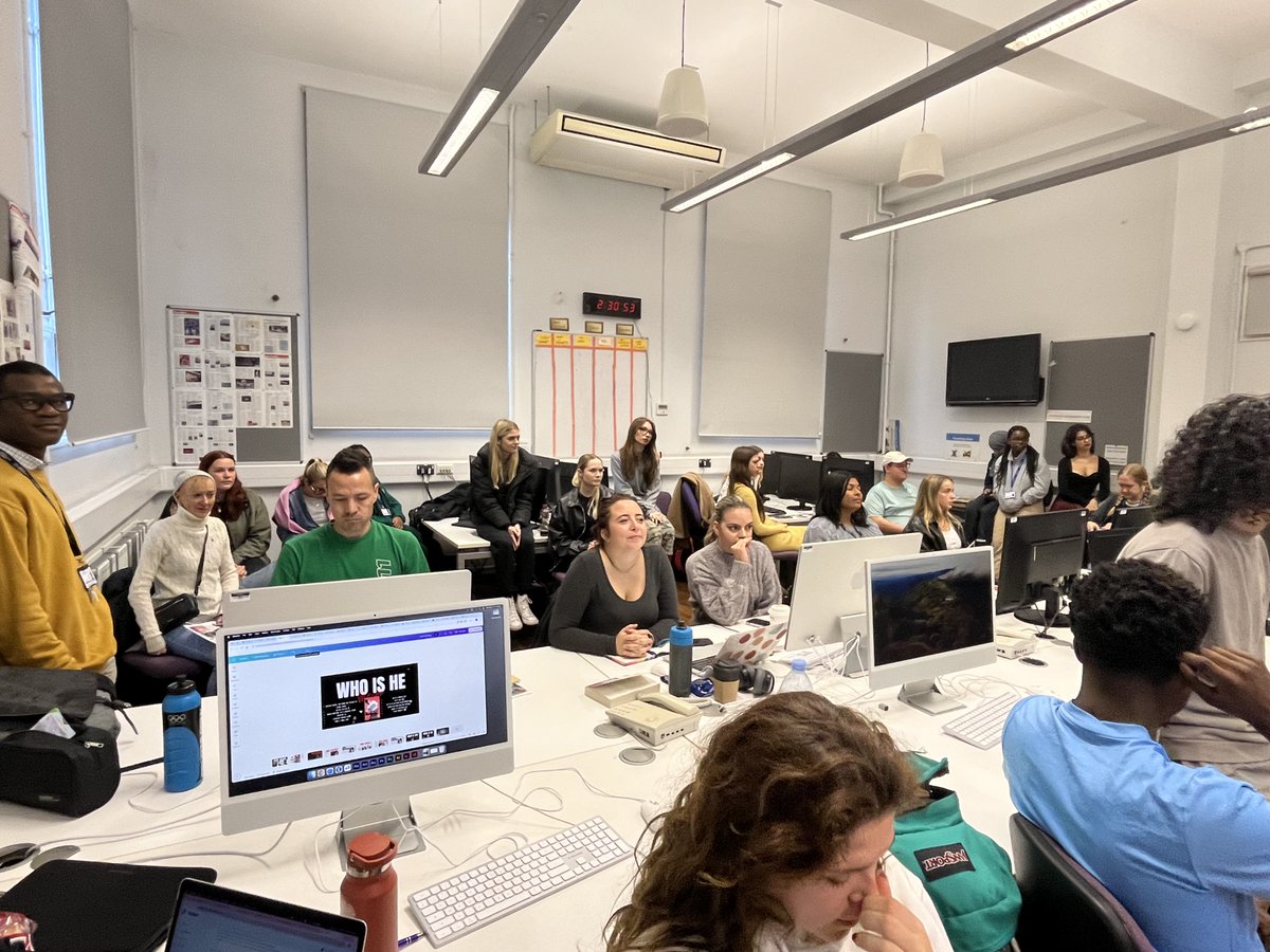 Third-year magazine journalism students show first-years everything they need to know about magazine branding and target audiences - all part of a fun day with London Met Journalism!