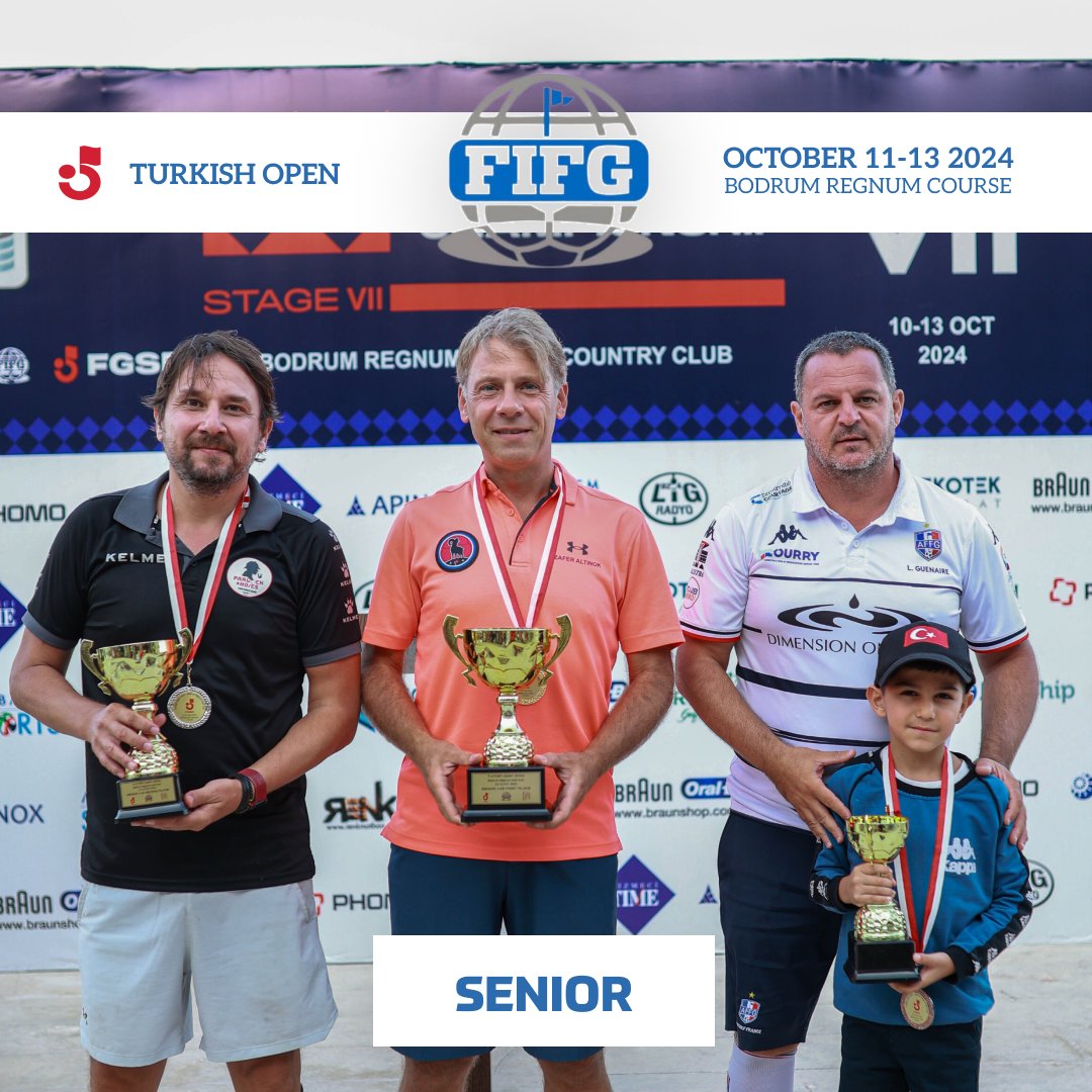 FIFG_World's tweet photo. Congratulations to all the winners of the 2024 Turkish Open! 🏆 An incredible tournament with top performances across all categories. Special thanks to  #FGSD and the spectacular #RegnumCourse!  #FootGolf #TurkishOpen2024 #Bodrum #FIFG #FootGolfWorld https://t.co/nrmkE7yeWg