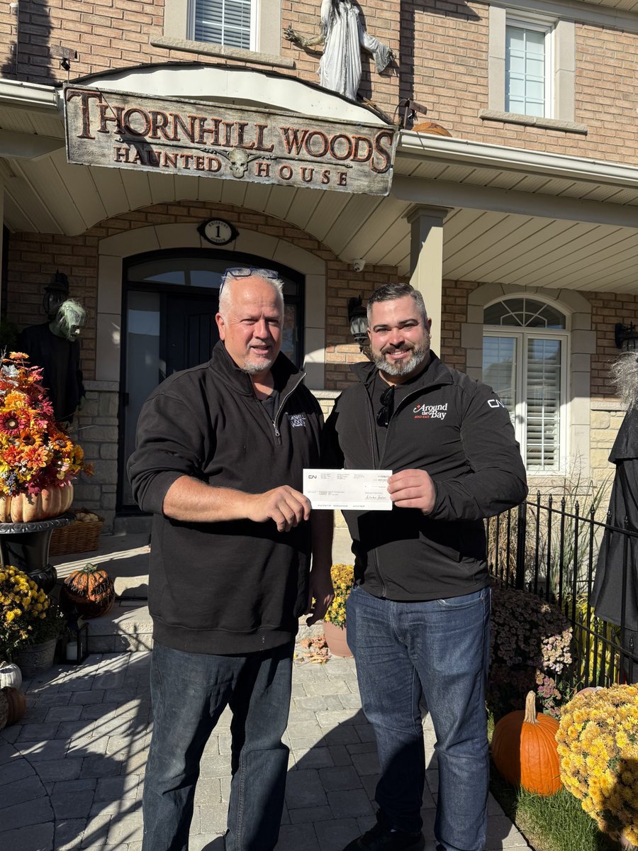 Great to engage with <a href="/City_of_Vaughan/">City of Vaughan</a> Councillor <a href="/chrisgainsworth/">Chris Ainsworth</a> this morning on behalf of <a href="/CNRailway/">Canadian National</a> to present a $5,000 donation to <a href="/MackenzieHealth/">Mackenzie Health</a> in support of Councillor Ainsworth’s Halloween Fundraiser