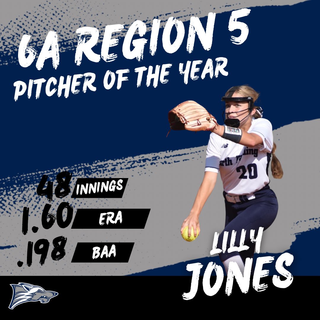 NPHSsoftball's tweet image. Congratulations to @lilly_jones01 on winning 6A Region 5 Pitcher of the Year! #StrengthenThePack