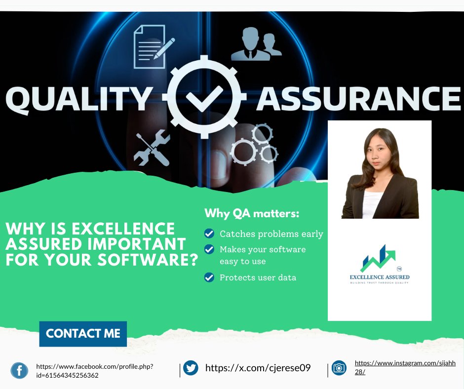 cjerese09's tweet image. QA isn’t just about finding bugs 🚫it’s about making sure your software delivers a great 🥳experience every time⏰. 
#websiteqaspecialist 
#defectreporting 
#qualityassurance 
#QualityMatters 
#ExcellenceAssured 
#bsitgawingposible