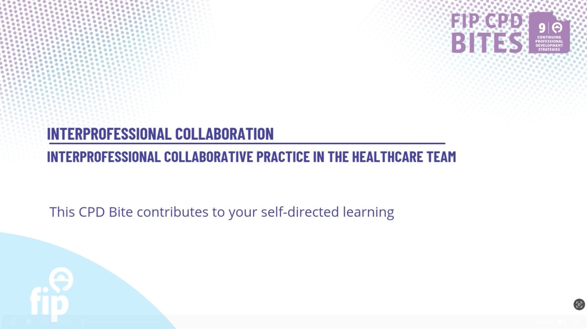 FIP (@fip_org) on Twitter photo A new series of FIP CPD Bites on interprofessional collaborative practice (ICP) is out now! Explore pharmacists’ role in ICP within healthcare teams from the views of 3 experts: <a href="/jorge_schlottke/">Jorge Schlottke</a> (Argentina), Kirsten Shead (Canada) & Navin Kumar (Malaysia) bit.ly/4090Xvu A new series of FIP CPD Bites on interprofessional collaborative practice (ICP) is out now! Explore pharmacists’ role in ICP within healthcare teams from the views of 3 experts: <a href="/jorge_schlottke/">Jorge Schlottke</a> (Argentina), Kirsten Shead (Canada) & Navin Kumar (Malaysia) bit.ly/4090Xvu