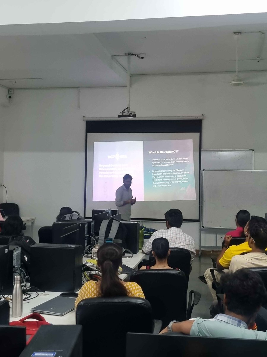 dao_nad's tweet photo. We're back in Indore with another successful Builder's Path to Devcon Workshop!

> Basics of Blockchain & Cryptography
> Ethereum Deep Dive & Development
> Devcon Event Awareness
> Pizza & Drinks
> Exclusive Merch & Stickers for Quiz Winners

Big thanks to @ArchitMehta03 and @0xDhruvang for leading the sessions! 

Shoutout to the @EFDevcon team for supporting the workshop! More to come!