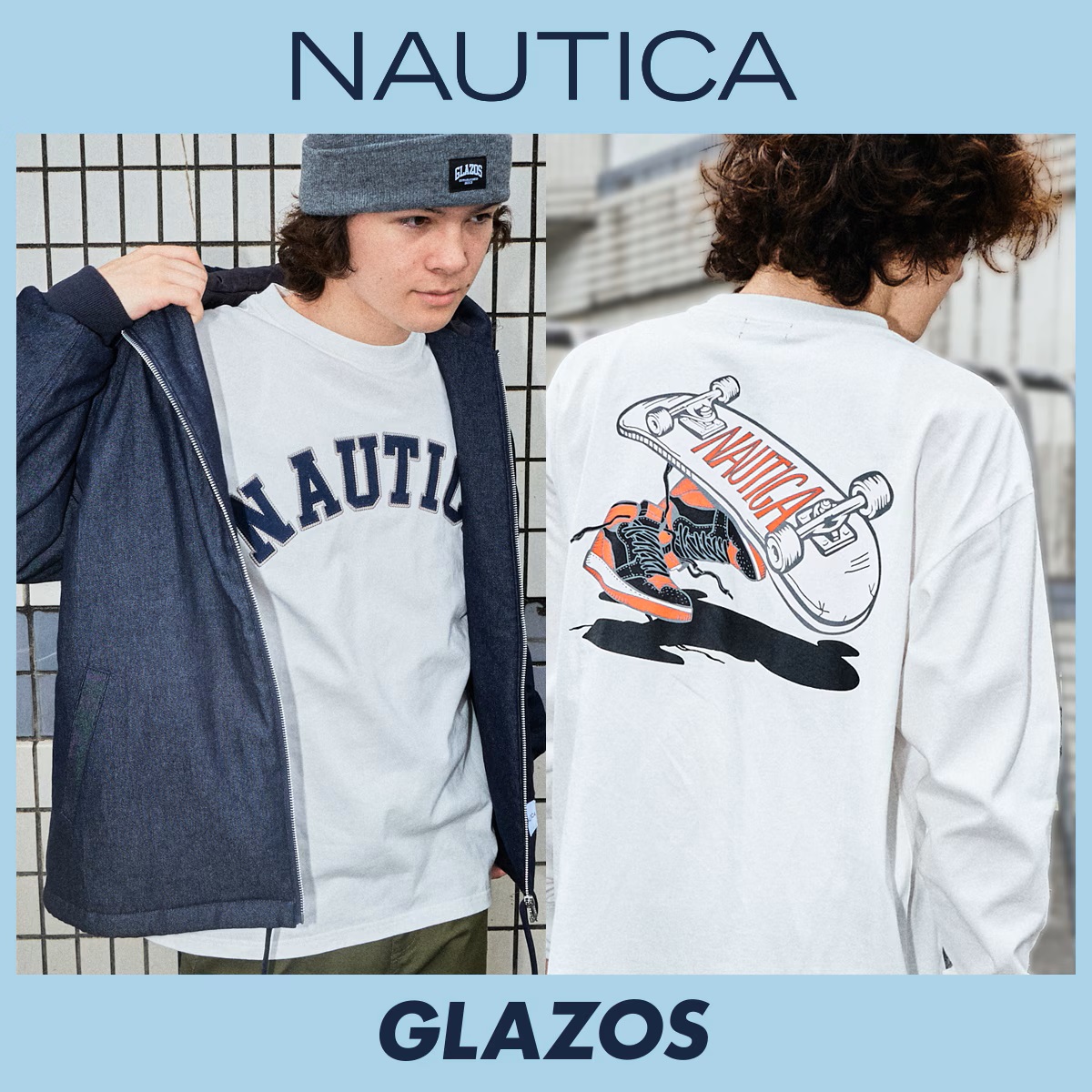 NARUMIYAONLINE's tweet photo. GLAZOSで人気のNAUTICAが
秋冬も新作登場！

GLAZOSでしか手に入らない
オリジナルデザインで揃えました✨
詳しくはこちら⬇️
https://t.co/bednzCas6p

#ノーティカ #グラソス #ナルミヤオンライン https://t.co/xFrVbx41pZ