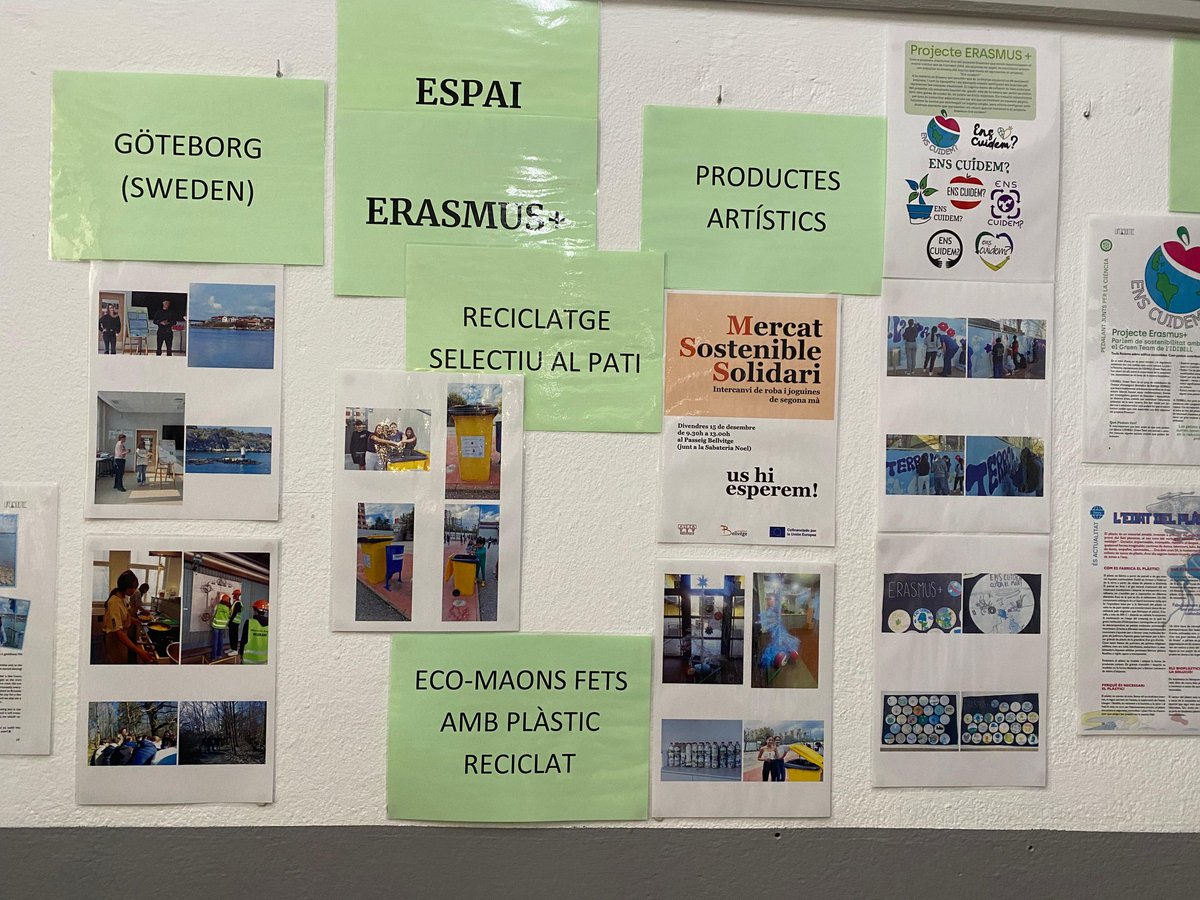 InstBellvitge's tweet photo. Our ERASMUS scientific congress , visits to waste recycling plants, excursions to natural spaces, a new selective waste collection policy, 3rd ESO maganize "Life and Science", Green Diaries, many artistic products, and what not! #ErasmusWeek #sepie  @sepiegob #ErasmusPlus https://t.co/HZP59NzYdD