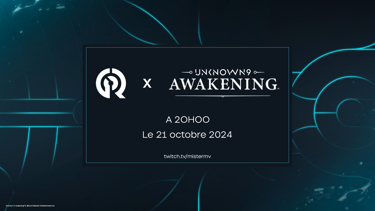 Game of Rôles revient le lundi 21 octobre pour une session spéciale dans l'univers de Unknown 9: Awakening à l'occasion de la sortie du jeu !

📅 lundi 21 octobre
⏰ 20:00
📺 ttv / mistermv

#GORUnknown9

Collaboration commerciale