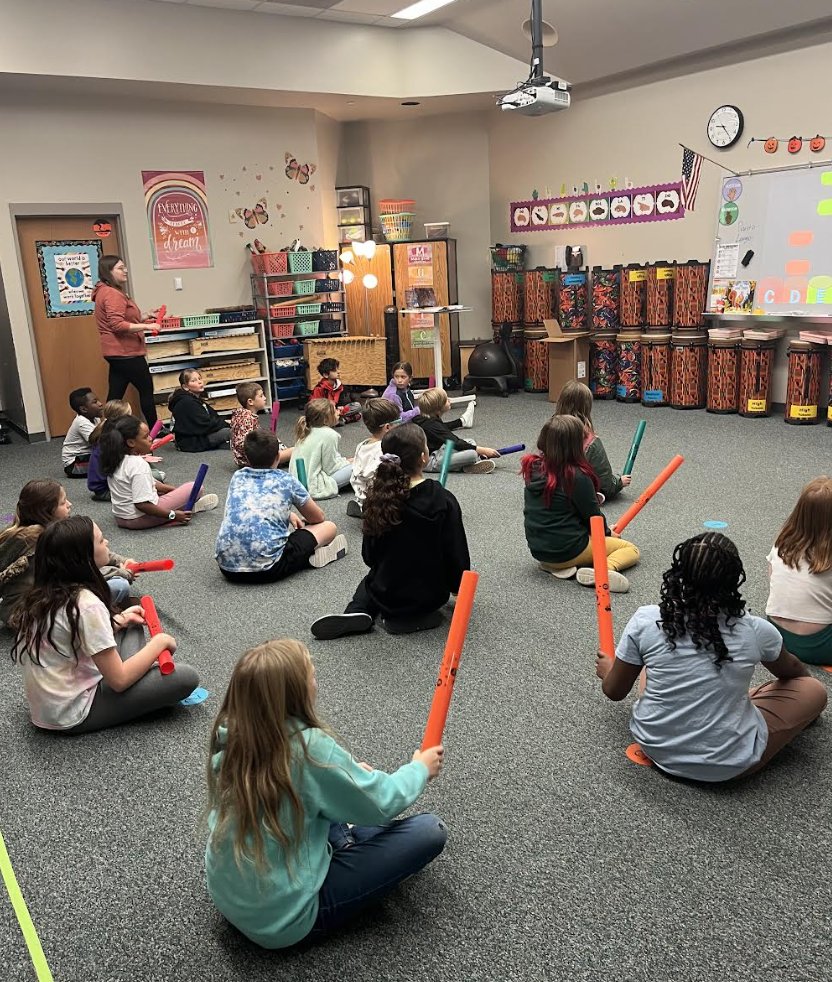 What is a boomwhacker? Tuned percussion tubes, and Mrs. Park's class used them to keep the beat to Monster Mash in music today.🎶