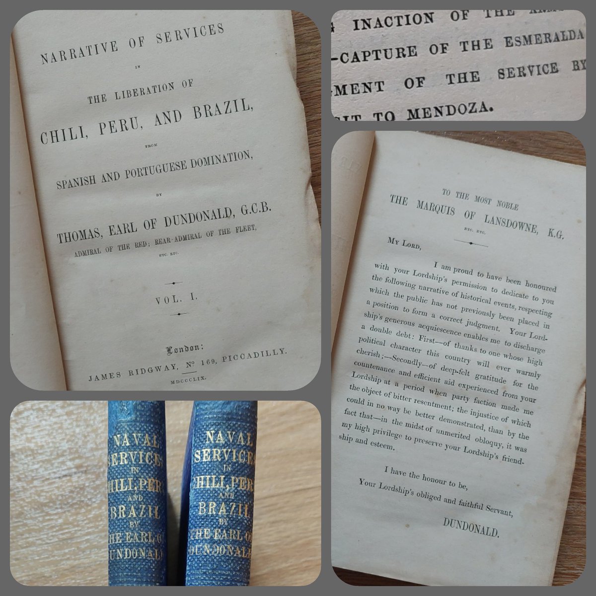 Latest addition to my Cochrane book collection: NARRATIVE OF SERVICES IN THE LIBERATION OF CHILI, PERU, AND BRAZIL FROM SPANISH AND PORTUGUESE DOMINATION.
I am broke now!!!😅