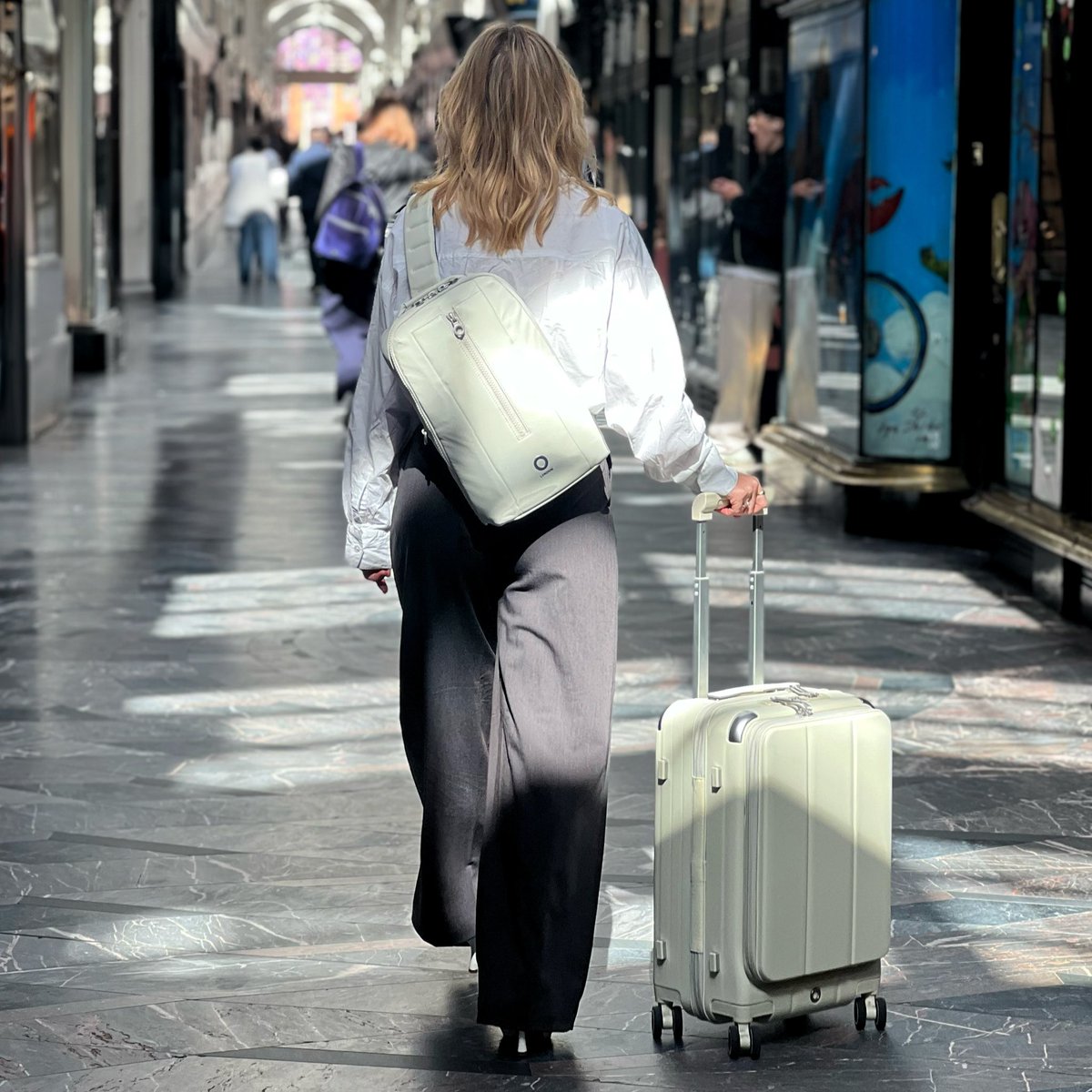 timothylondon_'s tweet photo. Strolling through the elegance of Burlington Arcade with the perfect travel companions – the Burlington Timothy London suitcase in ivory and the newly launched Carnaby leather sling bag. Style and sophistication, ready for any destination. https://t.co/KfghpycQkM