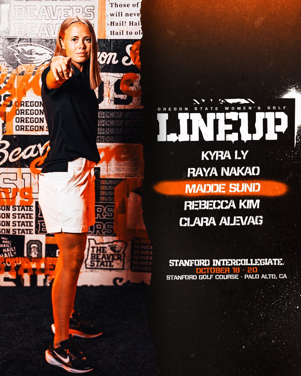 These 5️⃣ are on the course for the Stanford Intercollegiate!

Live scoring link: scoreboard.clippd.com/tournaments/23…

#GoBeavs