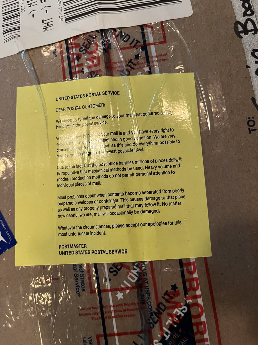 You_the_Mann's tweet photo. In July I shipped 400 oz of frozen #breastmilk via @USPS. Package arrived 6 days late with the cooler smashed to pieces. @USPSHelp denied my claim for shipping reimbursement bc breastmilk has no value according to them. 1/2 https://t.co/bJcLij8S6W