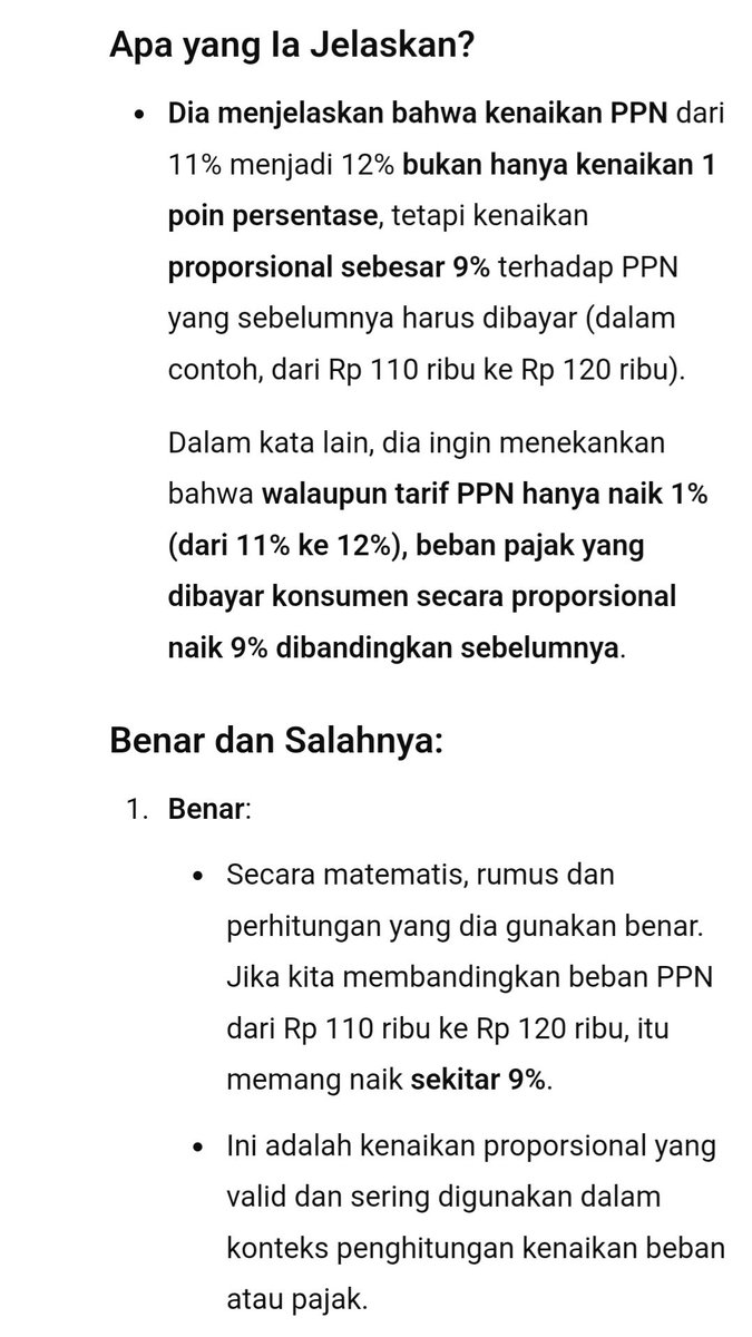 arooondo's tweet photo. @Strategi_Bisnis @Strategi_Bisnis Centang biru jangan manipulasi fakta dan bodohi rakyat! Kenaikan tarif PPN itu 1%, bukan 9%! Jangan main-main dengan angka untuk ciptakan narasi menyesatkan. Jelas-jelas ini soal beban pajak, bukan tarif! #FaktaPPN #JanganBodohiRakyat 
⬇️ https://t.co/7n2eHycXlB