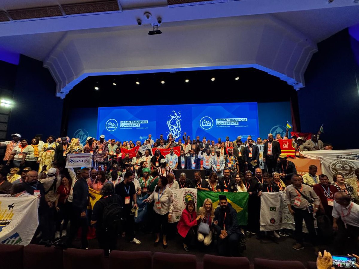 🚍Emiliano Gramajo,Sec.Gral de #Aoita,se une al Comité Director Mundial de Transporte Urbano de la #IT🌍 en el Congreso en Marrakech. Presentó la creación del Instituto de Estudios de Transporte Masivo para impulsar la voz de los trabajadores en el futuro del transporte público✊