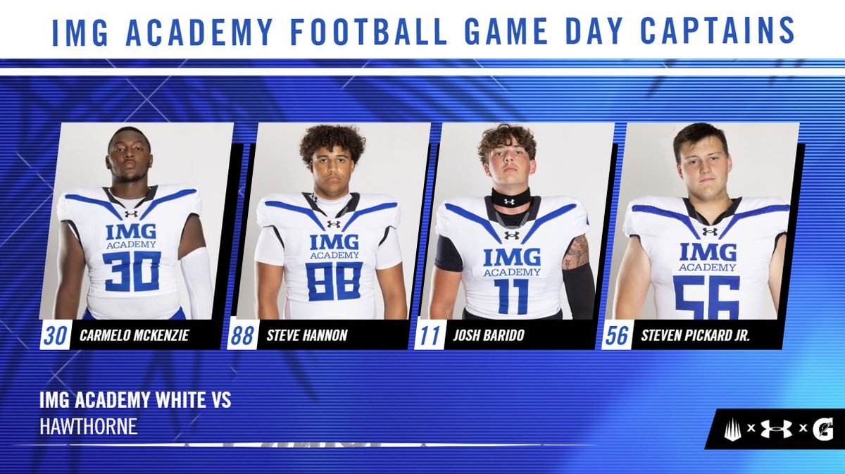Captains for tonight’s game vs Hawthorne
<a href="/CarmeloMcKenzi4/">3⭐️Carmelo McKenzie</a> 
<a href="/steven98hannon/">Steven Hannon</a> 
<a href="/JoshuaBarido/">Joshua Barido</a> 
<a href="/StevenPickard_2/">Steven Pickard Jr</a>