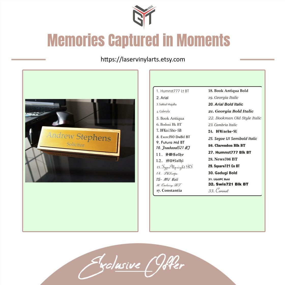 gtlaserltd's tweet image. Sleek sellouts! 🤓. Order Solid Oak Base Gold Polished Office Plaque, Stylish Personalised Desk Name Plate, Desk Plaque at £41.24 from laservinylarts.etsy.com/listing/716340… #DeskSign #DeskPlaque