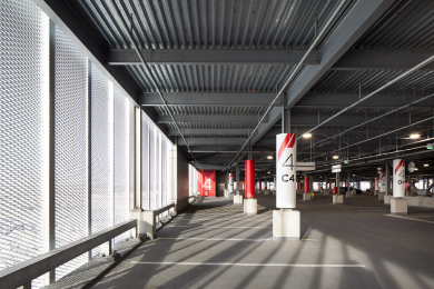 AmicoArchMetals's tweet photo. AMICO was pleased to be a part of the cladding of this YUL parking garage in Montreal.  This unique garage has a subtle cladding plan with our APEX03 mesh varying offset depth. https://t.co/HcbXmtZTZl