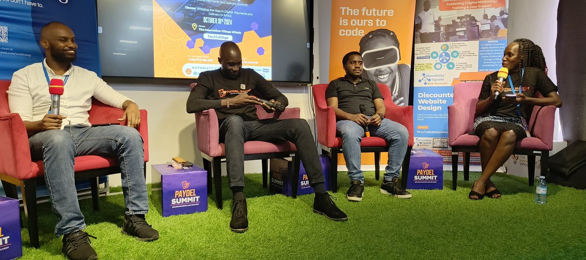 SteveUG's tweet image. More about the #PayDelSummit2024. @TekjuiceUganda, @glovo, @SafeBoda and @TrillionVentur1 all on one panel as we wrap up the day. 

@WordPressKLA .