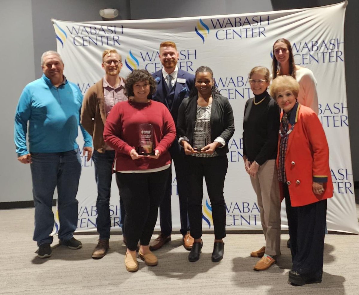 PurdueSPED's tweet image. Dr. Aguilar of @PurdueEDU @LifeAtPurdue , Dr. Loudermill of Purdue University College of Health and Human Sciences and doctoral student Sedi Fatollahzadeh were honored at the Annual Celebration of Achievement for the Wabash Center Inc.