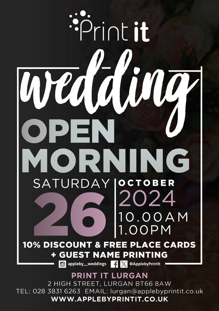 ApplebyPrintIt's tweet photo. Why not support a local Social Enterprise and get in touch for your Wedding needs. Discounts on the day!!! :) https://t.co/JCQ2NOtXy2