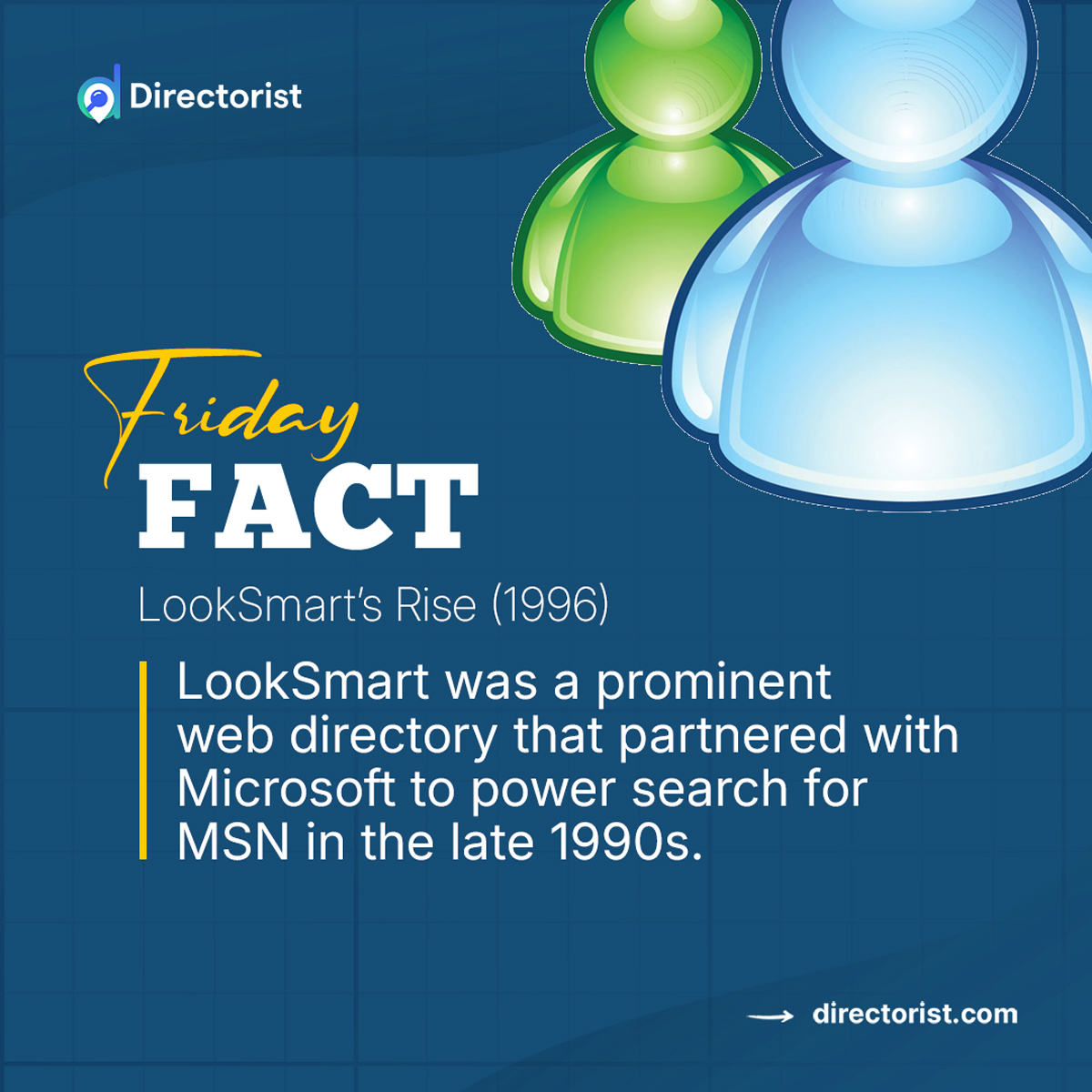 wpdirectorist's tweet image. One online directory in the 90s helped power a major search engine. Wonder which one? The answer might surprise you!
#onlinedirectory #searchengine #webdirectories #msn #webfacts #factoftheday