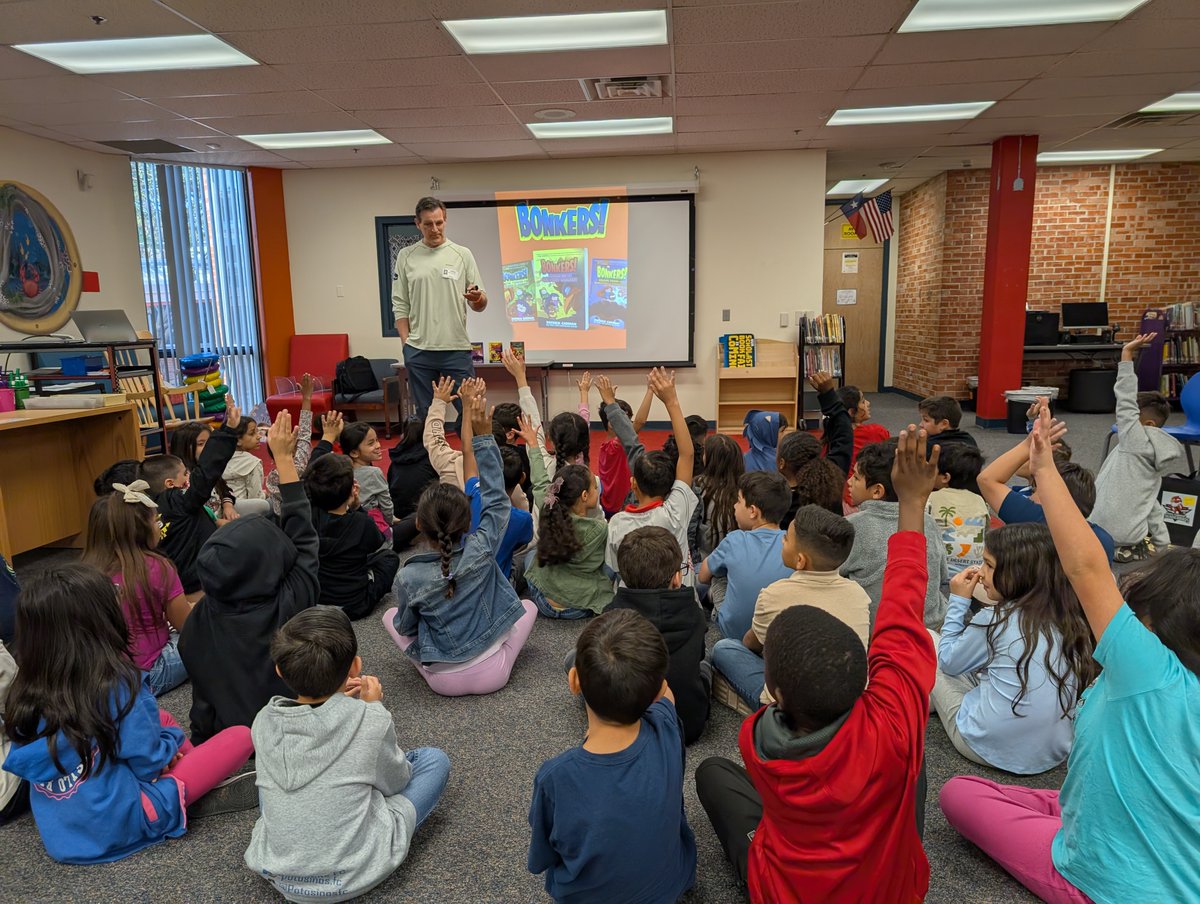 Powell ES Library (@powell_library) on Twitter photo Second graders at <a href="/NISDPowell/">Powell Elementary</a> had the special privilege of meeting author <a href="/patrickcarman/">Patrick Carman</a> this morning.
π
The students had a great time learning about word pictures, and one student came prepared with a pen and paper to get a special autograph. Second graders at <a href="/NISDPowell/">Powell Elementary</a> had the special privilege of meeting author <a href="/patrickcarman/">Patrick Carman</a> this morning.
π
The students had a great time learning about word pictures, and one student came prepared with a pen and paper to get a special autograph.