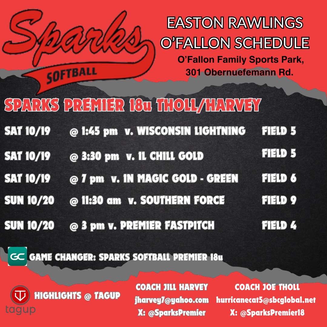 Teagan McCue (@teaganmccue) on Twitter photo Here’s <a href="/SparksPremier18/">Coach Abbie Madison</a> schedule for O’fallon!! <a href="/SparksPremier/">Jill Harvey - Sparks Premier</a> <a href="/katedrohan/">Kate Drohan</a> <a href="/CarylDrohan/">Caryl Drohan</a> <a href="/TonySmithNUSB/">Anthony Smith</a> <a href="/Mgascoigne32/">Michelle Gascoigne</a> Here’s <a href="/SparksPremier18/">Coach Abbie Madison</a> schedule for O’fallon!! <a href="/SparksPremier/">Jill Harvey - Sparks Premier</a> <a href="/katedrohan/">Kate Drohan</a> <a href="/CarylDrohan/">Caryl Drohan</a> <a href="/TonySmithNUSB/">Anthony Smith</a> <a href="/Mgascoigne32/">Michelle Gascoigne</a>