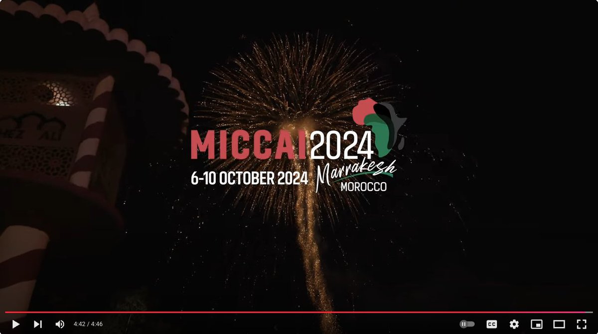 MICCAI (@miccai_society) on Twitter photo What an amazing time at #MICCAI2024! Thank you to the speakers, attendees, sponsors and organizers who made it unforgettable! 🙏
Watch our After Movie to relive some of the best moments!
🔗youtu.be/0MRw_QWltW4?si…
<a href="/MiccaiStudents/">MICCAI Students</a> <a href="/WomenInMICCAI/">Women in MICCAI</a> <a href="/RMiccai/">RISE MICCAI</a> <a href="/DekonGroup/">DEKON Group</a> #MICCAI #AI What an amazing time at #MICCAI2024! Thank you to the speakers, attendees, sponsors and organizers who made it unforgettable! 🙏
Watch our After Movie to relive some of the best moments!
🔗youtu.be/0MRw_QWltW4?si…
<a href="/MiccaiStudents/">MICCAI Students</a> <a href="/WomenInMICCAI/">Women in MICCAI</a> <a href="/RMiccai/">RISE MICCAI</a> <a href="/DekonGroup/">DEKON Group</a> #MICCAI #AI