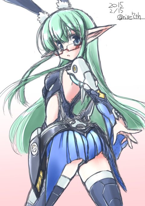 #最近フォローした人は知らない過去絵を晒す
PSO2の頃… 