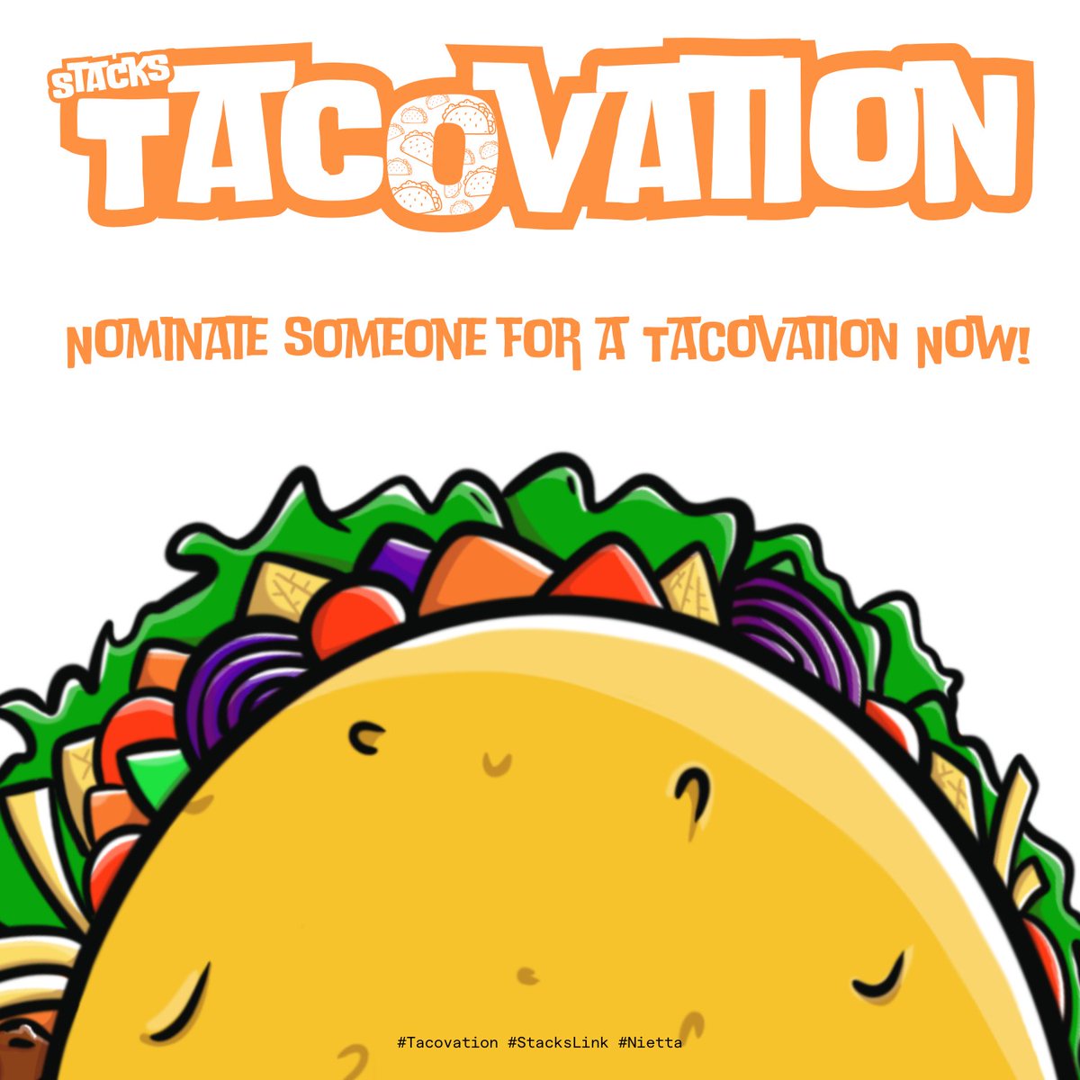 StacksLink's tweet image. 🌮 Feel-Good Friday: Tacovation Time! 🌮

Finish the week on a high note! Nominate someone who’s been spreading producing for and supporting the community on @Stacks 

NOMINATION FORM LINK: forms.gle/VHatxQFoMwyzaD…

#Tacovation #FeelGoodFriday #TacoStx

@niettanft @thiskittyisgood…