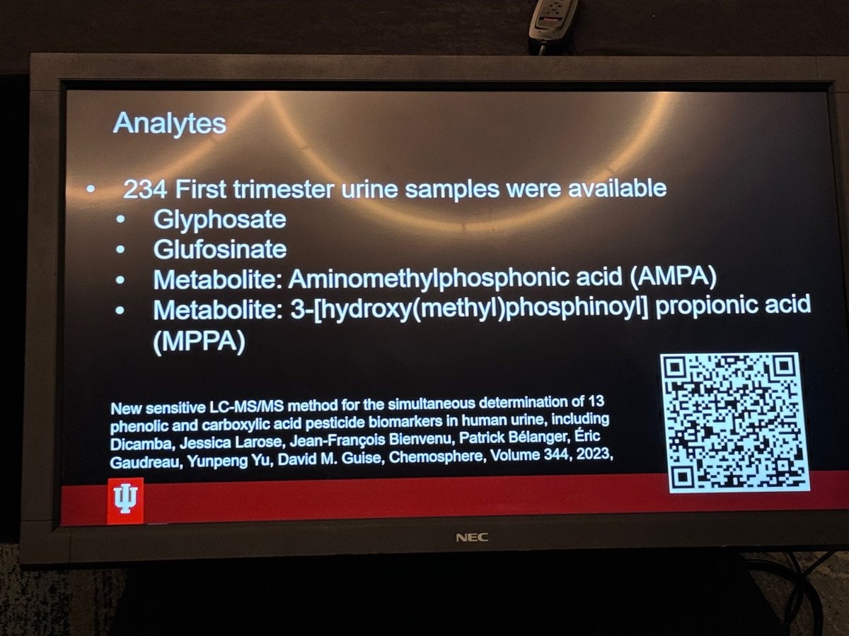 TheCAOG's tweet image. FAR Research Award. #Glyphosate herbicide and gestational #diabetes. Urine tests. Compared to BMI. Nearly all had glyphosate exposure. Higher exposure with higher BMI--&amp;gt;odds of GDM. @iuobgyn @nm_obgyn @osuwexmed @uofumedicine #CAOG2024