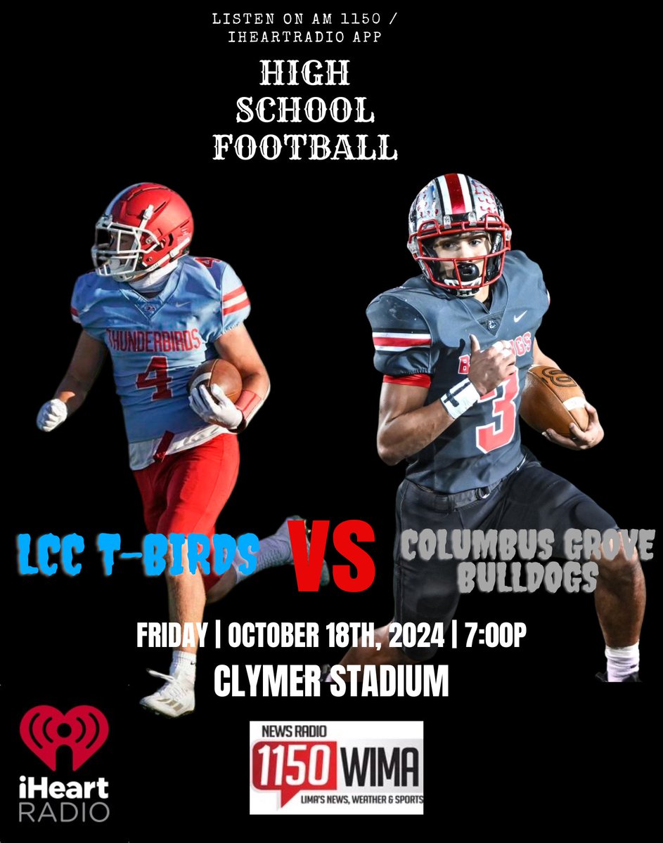 <a href="/CGFootball/">CG Bulldog Football</a> puts their 17 game NWC winning streak on the line tonight against <a href="/football_lcc/">Lima Central Catholic Football</a> 

Joe Mangas and I will have the call on <a href="/1150WIMA/">1150 WIMA</a> and the <a href="/iHeartRadio/">iHeartRadio</a> app beginning at 7:00pm 

📻 AM 1150 
📱 iheart.com/live/1821?cmp=…