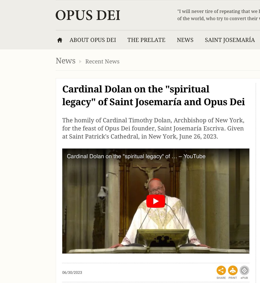 jimstewartson's tweet photo. Who could have guessed that pedophile-enabler Cardinal Timothy Dolan was connected to Opus Dei?

Note that Peter Thiel had a 30-year relationship with Catholic priest Arne Panula who lived with Opus Dei founder Josemaria Escriva. This is an organized crime ring. Evil in robes. https://t.co/cNeSfTFyni