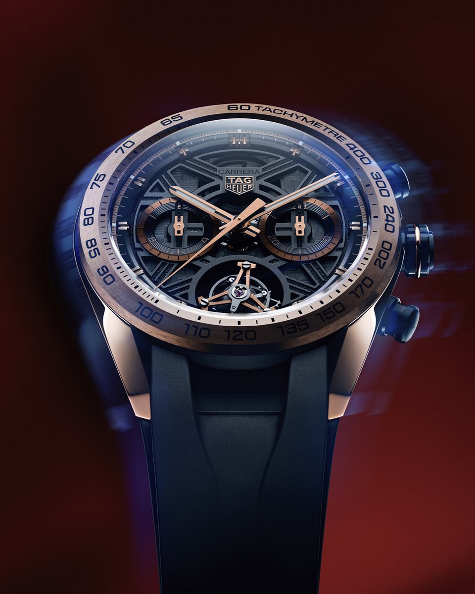 TAGHeuer's tweet photo. The precision of the Carrera collection is infused with the spirit of motorsports in the #TAGHeuerCarrera Chronograph Extreme Sport. Inspired by automotive aesthetics and crafted for technical excellence, this 44mm timepiece makes every second count. 

https://t.co/cK21t9lJ7v https://t.co/nCPacMhNPP
