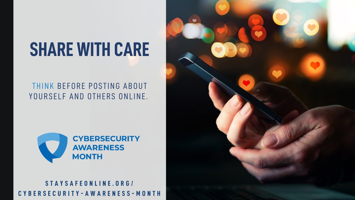 LCC5Star's tweet photo. Once   posted, always posted: Protect your reputation on #socialnetworks. What you   post online stays online. Consider this before sharing a post or photo of   yourself or others. Do your part. #SecureOurWorld #CybersecurityAwarenessMonth @LCCStars #LCCStars   @StaySafeOnline https://t.co/LratQaGFSB