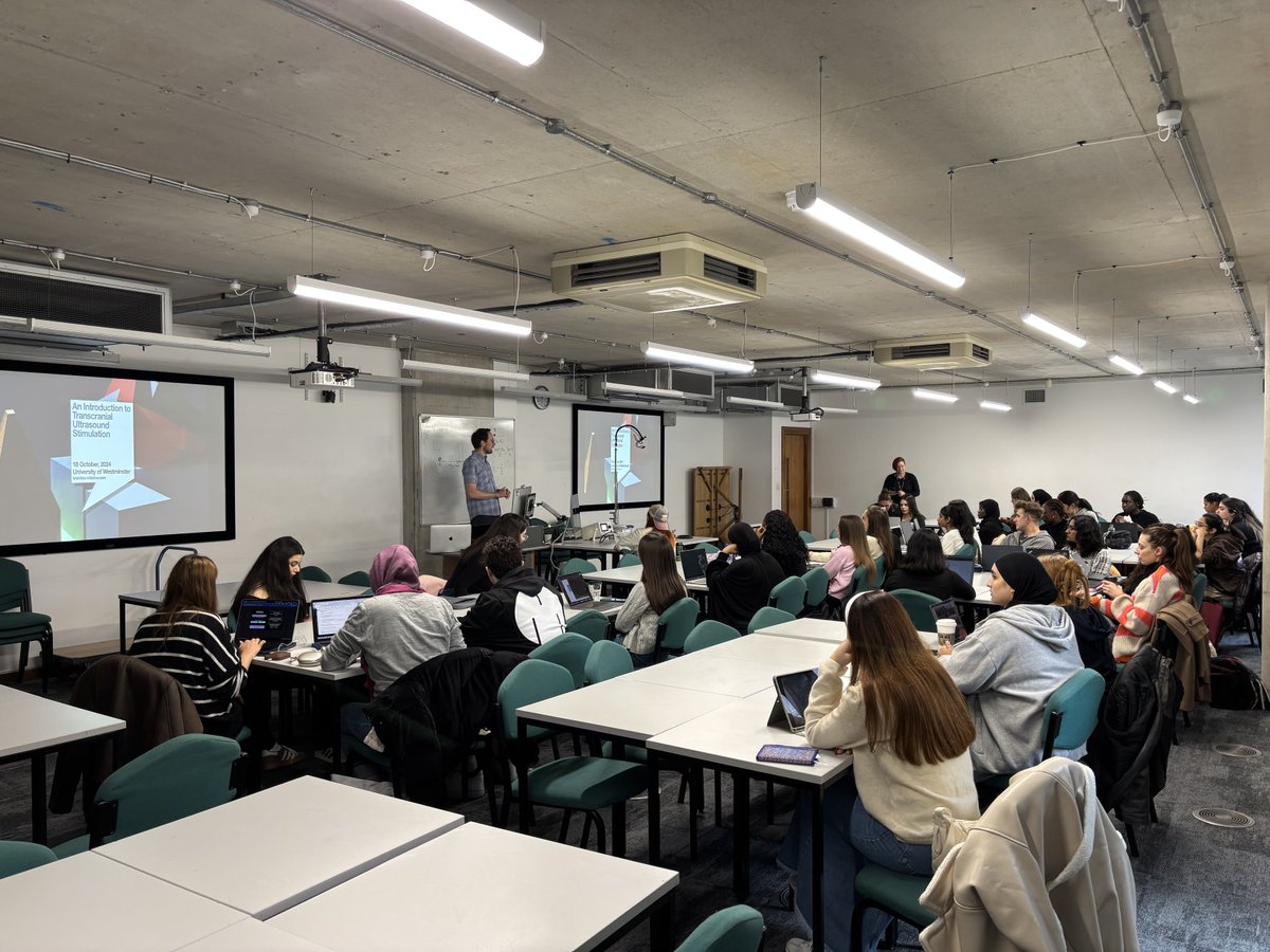 Brainbox_Init's tweet image. Today, our team had the pleasure of hosting an Introduction to Transcranial Ultrasound Stimulation (TUS) workshop at the University of Westminster 🧠
It was great to see delegates engage with the potential of TUS. A big thank you to everyone who attended!