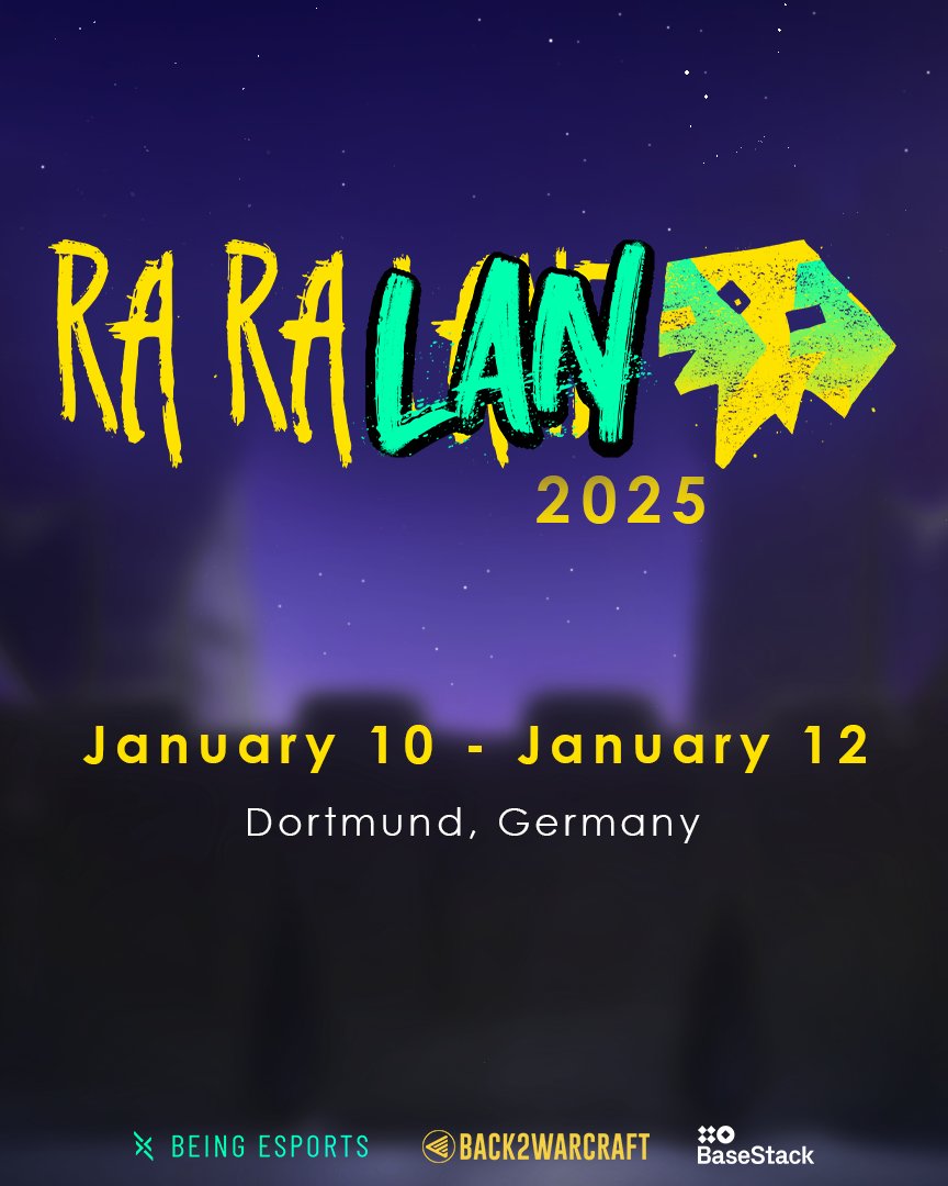 Announcing RARALAN 2025! 🚨

In January of 2025, we invite the WC3 community to join an all new community LAN event with several tournaments, stage matches, new side events for viewers and the biggest offline clan war ever.

Find out more in our blogpost: beingesports.com/en/warcraft/ne…