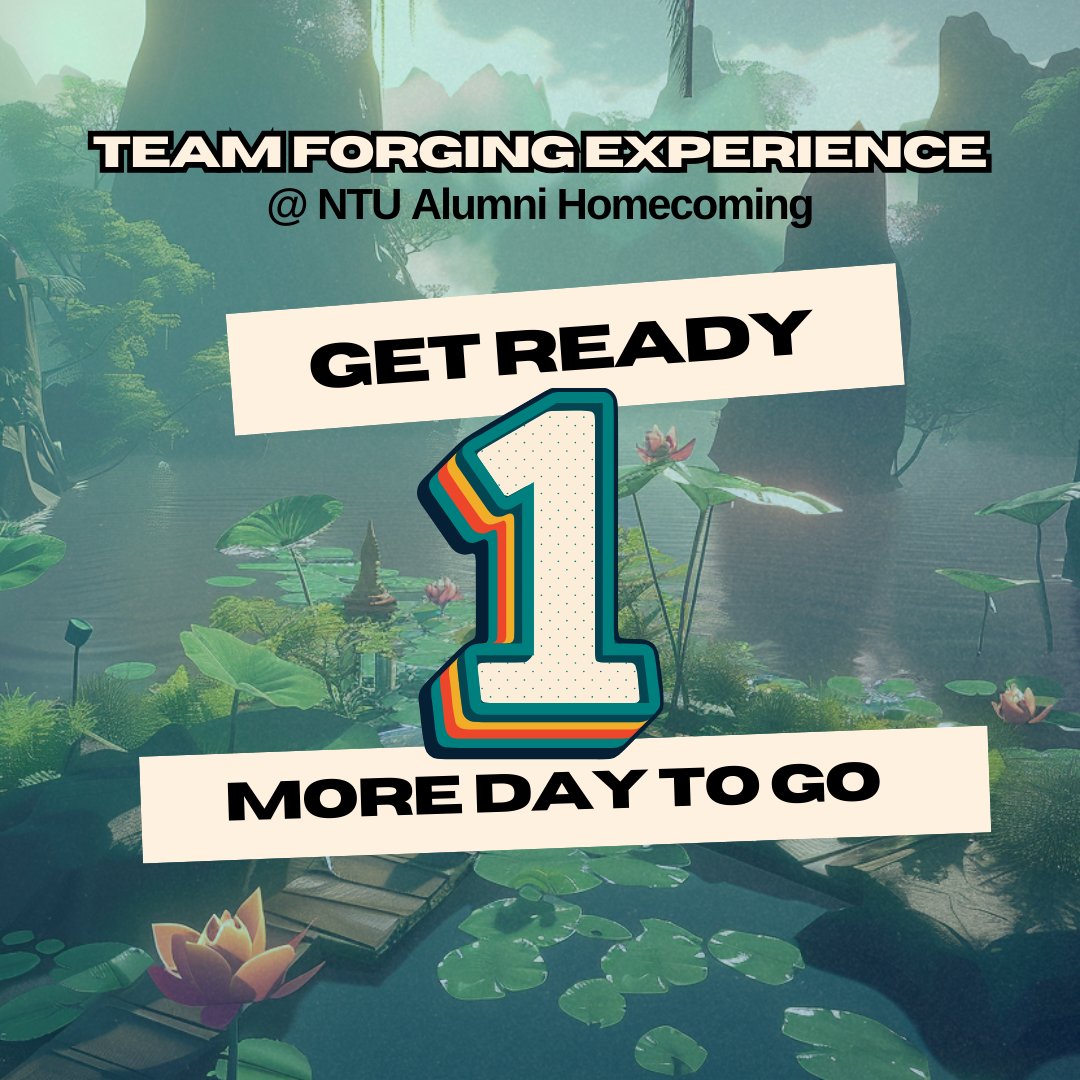 AhaMoment_AMI's tweet image. ⏳ It&apos;s TOMORROW! 🎮✨ Don&apos;t miss out on this epic team-building journey—unlock your potential with immersive gameplay and teamwork! Sign up now and be part of something amazing. 🔗Link in bio! #NTU #TeamForging #AhaMomentInnovation