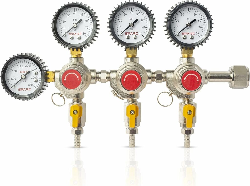 SPARC Premium TRIPLE Pressure CO2 Regulator (multiple carbonation levels and more) – on sale for $99.99!, best price + free shipping homebrewfinds.com/taprite-dual-g… #homebrew