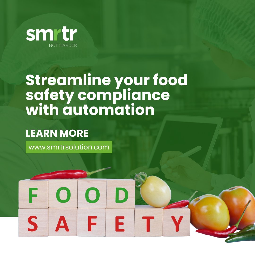 smrtrcms's tweet image. Simplify your food safety compliance with SMRTR Compliance! 🍽️

Our portal helps you centralize documentation and manage supplier compliance with ease.

Let us handle the details so you can focus on delivering quality. 
smrtrsolution.com/solutions/food…

#foodsafety #compliance #SMRTR