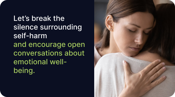 lovemycounselor's tweet image. In moments of struggle, seeking help is a brave choice. Let's break the silence surrounding self-harm and encourage open conversations about emotional well-being. #StopSelfHarm #MentalHealthMatters