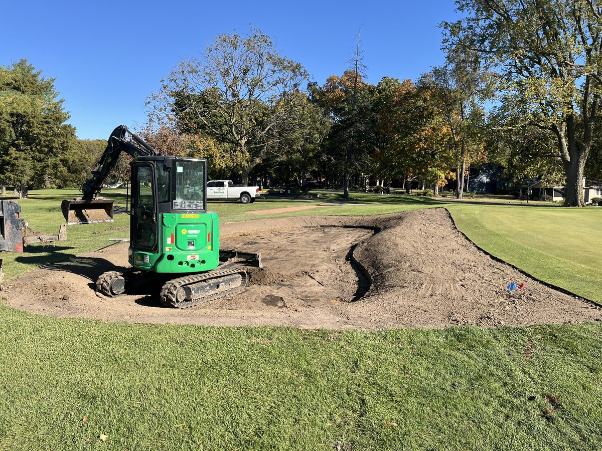 Benjamin Rink (@benrink) on Twitter photo Final bunker of the week almost complete at Southside CC. Perfect weather for shaping! Thank you <a href="/AlexPalos3/">Alex Palos</a> and crew for another great week of improvements! Can’t wait to do more! <a href="/ProfOutdoorSol/">Professional Outdoor Solutions</a> Final bunker of the week almost complete at Southside CC. Perfect weather for shaping! Thank you <a href="/AlexPalos3/">Alex Palos</a> and crew for another great week of improvements! Can’t wait to do more! <a href="/ProfOutdoorSol/">Professional Outdoor Solutions</a>