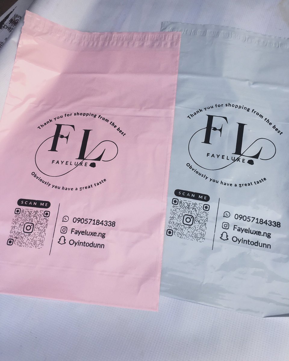 unkleib's tweet image. This is what proper branded nylon looks like.

Mailerbags - 
Size - Medium size
Price - 23k
Quantity- 100pcs
Delivery- Nationwide
