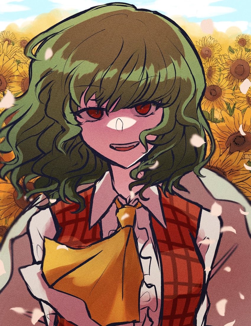 TeenyWrite's tweet photo. #Sizetwitter #giantess #touhou 

Yuuka stands above the city with a sweet smile. She scrunches her bare toes, digging out the earth's crust and obliterating any unfortunate soul caught under her. Her pinkie toe alone dwarfs the tallest skyscraper the city has to offer.

1/21 https://t.co/CaJDT01aoS
