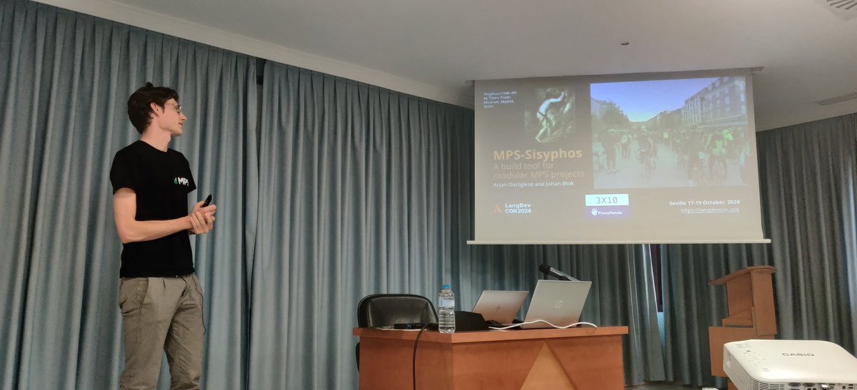 pmolinam's tweet image. #langdev2024  Arjan Oortgiese on &quot;Modular MPS&quot; and Sisyphos&apos; Rock. As a closing session.