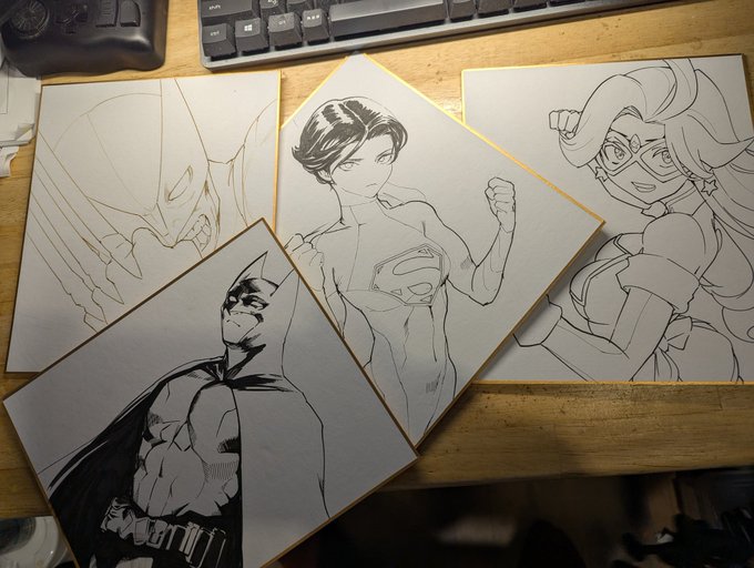 とりまジャパコミの事前コミッションに向けての線画練習。彩色も練習しなきゃ…。 