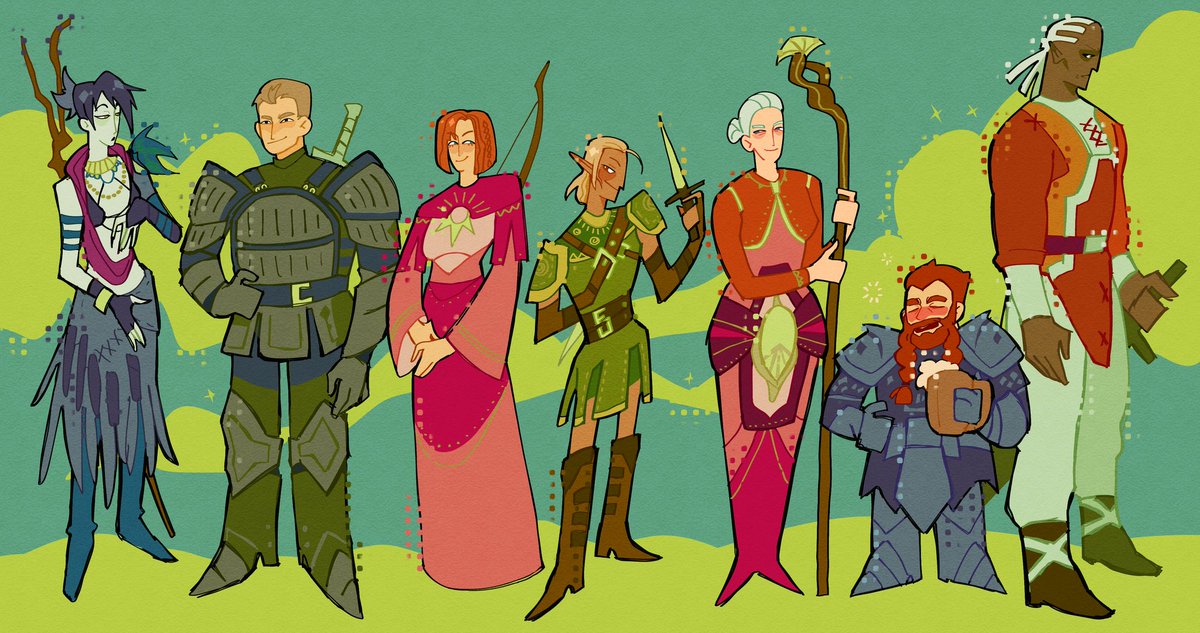 Dragon age Veilguard is getting closer, so i wanted to draw companions from previous games
Part 1:  Origins 
#DragonAge