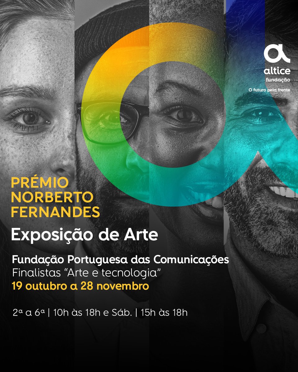 altice_portugal's tweet image. Já pode visitar os projetos finalistas, da categoria “Arte e Tecnologia”, do #PrémioNorbertoFernandes 2024, até 28/nov no Piso 2 da #FundaçãoPortuguesadasComunicações.  Mais informações em.altice.pt/fappnf 
#FundacaoAltice #ArteETecnologia #Arte