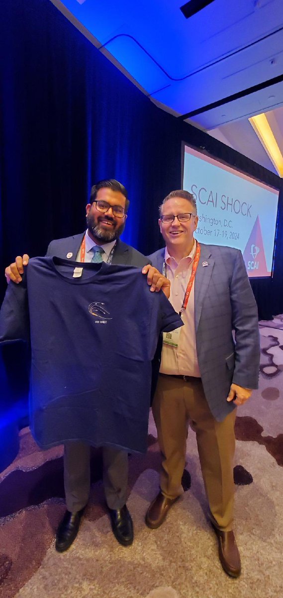 Babar_Basir's tweet photo. Congratulations to @BrianMc1976 & @ReadingHosp on their growing CS program. Happy to have them at #SCAISHOCK24 , love my new shirt! #JustSwanIt https://t.co/Z1KbN6SACs
